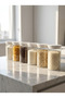 6-Piece White Vacuum Lid Line Pattern Glass Jar Transparent Body Food Storage Container 850 ml - 2