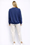 Women's College Printed Sweatshirt 100% Cotton - Navy - 3
