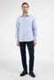 Striped Pattern Hard Collar Long Sleeve Pocketed Comfort Fit Cotton Shirt 1004255280 - 2