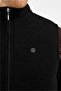Black Stand Collar Zippered Casual Slim Fit Quilted Vest 1009255103 - 4