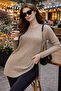 Women's Mercerized Button Detailed Slit Seasonal Sweater - 2