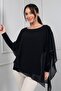 Women's Stone Detailed Chiffon Lycra Long Sleeve Blouse