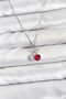 316L Steel Chain Silver Color Cherry Model Zircon Stone Women's Necklace -