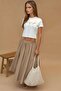 Regular Fit Crew Neck 100% Cotton Crop T-Shirt with Print Detail - 6