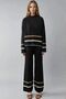 My Fashion Mock Neck Sweater & Wide Leg Pants Striped Knitwear Set - 5