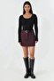 Straight High Waist Mini Shorts Skirt - 6