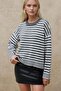 Striped Relaxed Fit Soft Thick Knitwear Sweater - 4