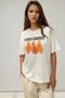 Women's 100% Cotton Crew Neck Oversize White Printed T-Shirt - 6