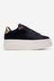 NERA Navy Suede Genuine Leather Women's Casual Sneakers - 6