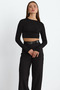 Black Kael Crop Blouse - 3