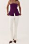 Strapless Buttoned Fitted Top - 6