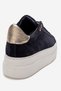 NERA Navy Suede Genuine Leather Women's Casual Sneakers - 5