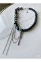 Pendant Black Agate Natural Stone Necklace - 2