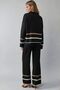 My Fashion Mock Neck Sweater & Wide Leg Pants Striped Knitwear Set - 3