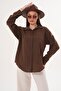 Women's Single Pocket Detailed Oversize Shirt 260192 - 265098