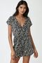 Printed V-Neck Short Leg Mini Jumpsuit Busem Collection