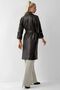 Bdart Lace-Up Faux Leather Trench Coat - 3