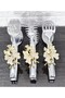 Silver Serving Tongs Set of 3 Cream Butterfly Pasta/Cake/Dinner/Presentation Tongs - 5