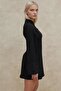 Stylish V Neck Long Sleeve Mini Dress - 2