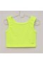 Girl's Zero Sleeve Crop T-Shirt - 32533 - Neon Yellow