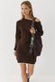 My Fashion Asymmetrical Neckline Ribbed Knit Dress