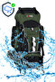 Extreme 80+10 Liter Mountaineering Backpack – Professional Backpack for Camping, Trekking, and Hiking Khaki - 6