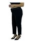 Plus Size Cashmere Mom Belted High Waist Skinny Leg Women's Trousers - 4