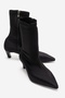 Alora Black Scuba Women's Short Heeled Boots