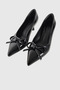 Daphne Black Rustic Bow Detail Women's Stiletto - 3