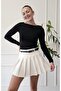 Belt Detailed Pleated Skirt - 4