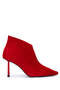 Women's Genuine Leather Red Suede Heeled Boots