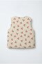 Girls' Cotton Beige Cherry Patterned Tie-Detail Vest - 2