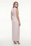 Women's Powder Slit Dress with Accessory Detail Maxi Evening Dress - 6