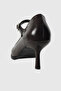 Olivia Brown Rustic Belt Detail Women's Pointed Toe Heeled Shoes - 5