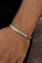 Silver Color Thick Knitted Men's Chain Bracelet – Stainless Steel, Does Not Tarnish