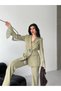 Women's Floral Accessory Detailed Chiffon Sleeve Suit - 7