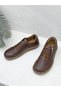 26Y-182-7059 Genuine Leather Daily Shoes with Zipper Detail and Rubber Laces for Women - 4