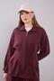 Burgundy Double Suit with Pleated Detail at the Waist - 3