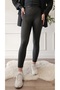 Pens Detailed Leather Leggings - 4