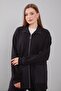 Black Self-Patterned Collared Double Suit - 3