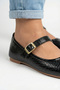 Black Soft Bowknot Stylish Women's Ballet Flats Orthopedic Lightweight Sole Leather Skin - 4