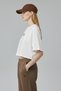 Women's Embroidered Regular 100% Organic Cotton Round Neck Short White Crop T-Shirt - 2