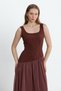 Coffee Nolia Midiboy Tulle Dress - 8