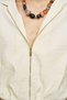 Women's Comfort Hooded Zippered Crop Jacket with Elastic Waist - 2