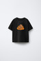 Capybara Printed Black Crew Neck Kids T-Shirt T-Shirt