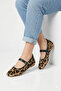 Leopard Printed Pack Soft Bowknot Stylish Women's Ballet Flats Orthopedic Lightweight Sole Leather Skin