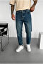 Boyfriend carrot fit blue denim men's jeans trousers Mz923 - 2