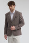 Savue Men's Brown Cotton Blended Lycra Stretch Fabric Sports Blazer Jacket - 4