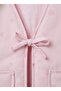Girl's Cotton Pink Heart Patterned Tie-Up Vest - 5