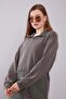 Khaki Self-Patterned Collared Double Suit - 3